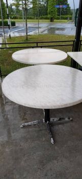 Round Marble Light Table with Rocket Leg (35mm)