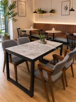 Sintered Stone Table Set Italian Grey