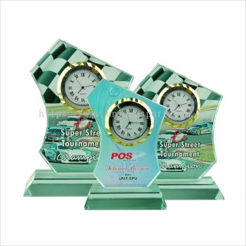CRYSTAL PLAQUE WITH CLOCK (Pg 124-130)