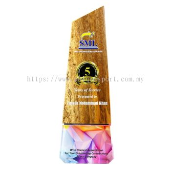 7520  - WOODEN TROPHY