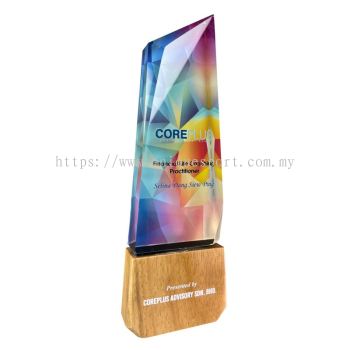7521  - WOODEN TROPHY