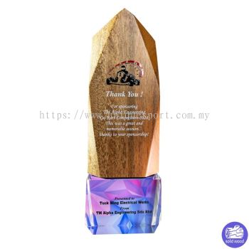 7526  - WOODEN TROPHY