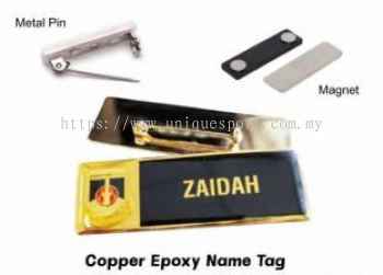 COPPER EPOXY NAME TAG