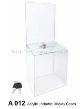 A 012 - CLEAR ACRYLIC BOXES