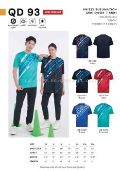 QD 93 - 100% Microfiber Unisex Sublimation Mini Eyelet T-Shirt (PAGE 062)