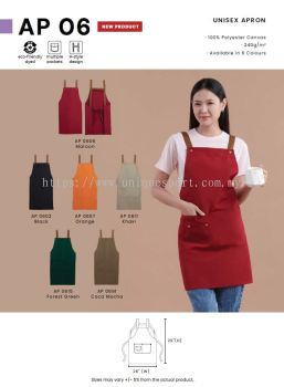AP 06 - 100% Polyester Canvas Unisex Apron (PAGE 164)
