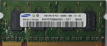 SAMSUNG DDR2 1GB PC2-6400s Laptop Ram