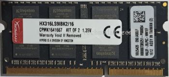 KINGSTON HYPERX DDR3 2GB Laptop Ram