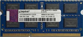 KINGSTON DDR3 2GB PC3-10600s Laptop Ram