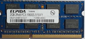 ELPIDA DDR3 2GB PC3-10600s Laptop Ram (Taiwan)