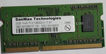 SANMAX Technologies DDR3 2GB PC3-10600s Laptop Ram