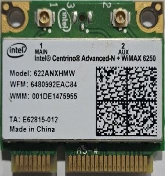 Intel Centrino Advanced-N + WiMAX 6250, Dual Band Wifi Card