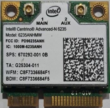 Intel Centrino Advanced-N 6235, Dual Band Wifi Card