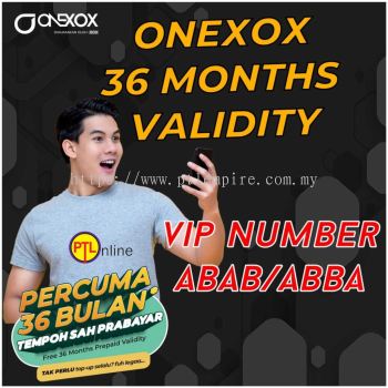 ONLINE PTL VIP NUMBER PREPAID abba abab series xox sim card 36months validity nombor cantik prepaid