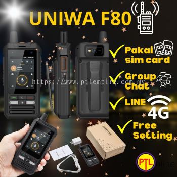 UNIWA F80S Android Zello Real PTT 4G Walkie Talkie PoC Radio 200 km to 3000 mile Long Range