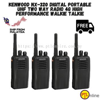 Kenwood NX-320 Digital Portable UHF Two Way Radio 4G High Performance Walkie Talkie