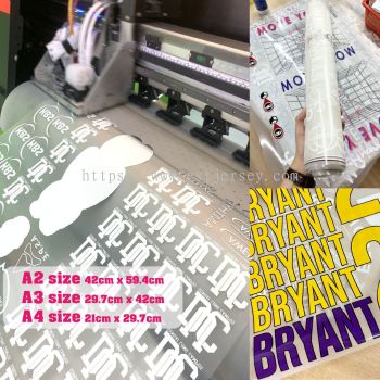 DTF Heatpress Film A2/A3/A4 Size / HybridPrint DTF CUSTOM PRINT design