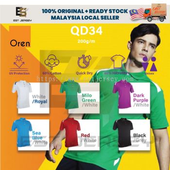 QD34 60%COTTON 40% MICROFIBER COLLAR