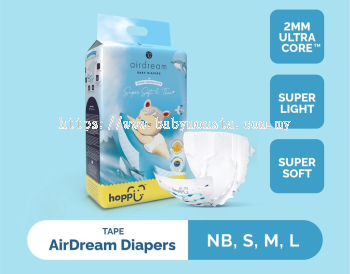 Hoppi AirDream Baby Diaper Tape NB66/S56/M48/L40