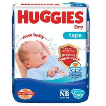 Huggies Dry Tape Diapers Size New Born / Size M / Size L / Size XL / Size XXL