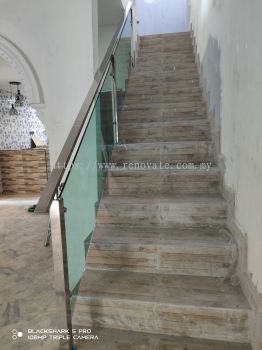 Staircase Tempered Glass Railing