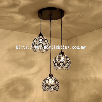 E55 2813/3 Black Pendant Lamp 