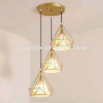 E175 Gold Diamond Pendant Lamp