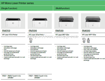 HP MONO LASER PRINTER 107A 107W 135A 135W