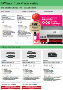 HP SMART TANK PRINTER 520 580 720 750 615