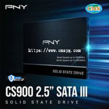 PNY CS900 500GB 2.5" Sata3 SSD  -Read 550MB/s, Write 500MB/s  (SSD7CS900-500-RB)