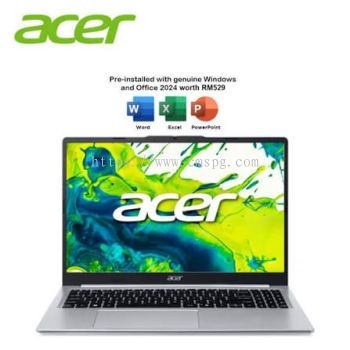 Acer Aspire Lite 15 AL15-44P-R62R - Ryzen 7-7730u / 8GB DDR4 / 512GB Gen4 NVMe SSD / 15.6" FHD IPS Display / WiFi 6 / OPI / Light Silver/ win11home / office 2024 Student / 2Y (NX.DJVSM.002)
