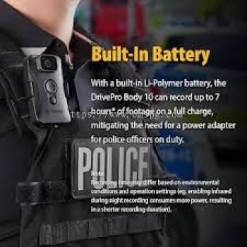 TRANSCEND BODY CAMERA DRIVE PRO BODY 10 - FHD1080P, 64GB , IPX4 water resistant , 7 HOURS (TS64GDPB10D)