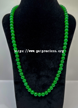 Imperial Green Jade Beads Necklace