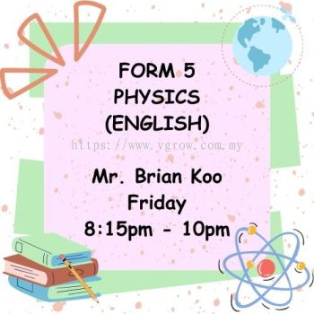 F5 Physics Online Live Class English (Friday)