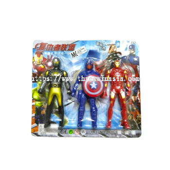 ZR5493-RM1.95/UNIT 3PCS HERO 11.5CM(12UNIT/PACK) 