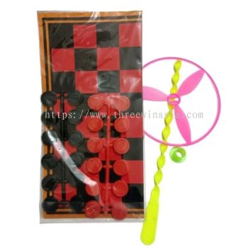 ZR4780-RM1.85/UNIT 2 IN 1 BLACK & RED CHESS & HELICOPTER(12UNIT/PACK) 