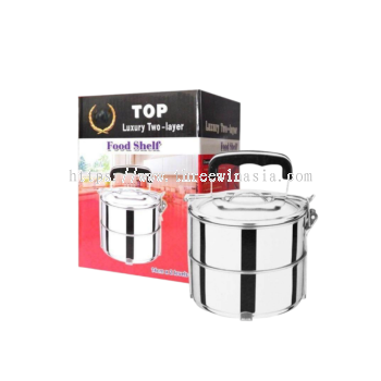 KR8724-RM15.50/UNIT 14CM 2 LAYER LUNCH BOX(6UNIT/PACK)