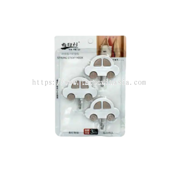 ZR6202-RM1.60/UNIT 3PCS STRONG STICKY HOOK(12UNIT/PACK)