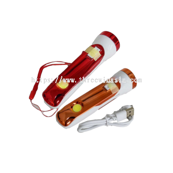 KR9458-RM9.80/UNIT JL-V505# LED USB TORCHLIGHT(6UNIT/PACK)