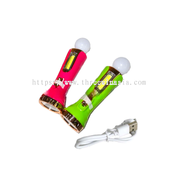 KR9447-RM10.50/UNIT 1912# USB LED TORCHLIGHT(6UNIT/PACK)