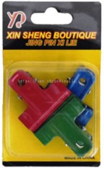 ZR4825-RM1.30/UNIT 3PCS 4CM YD XIN SHENG CLIP(12UNIT/PACK)