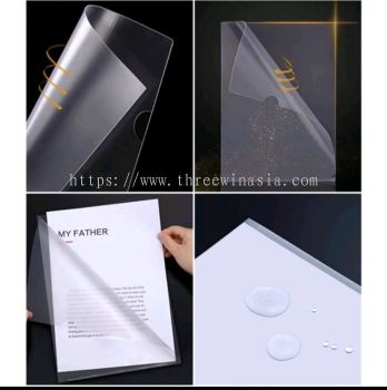 ZR6989-RM1.10/UNIT DL-03801#A4 TRANSPARENT FILE FOLDER(L SHAPE)(12UNIT/PACK)