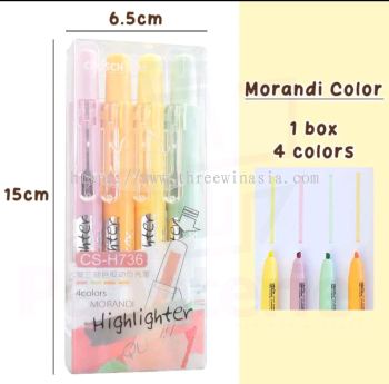 KR9723-RM6.30/UNIT CS-H736#4PCS HIGHLIGHTER PEN(CHOSCH)(6UNIT/PACK)