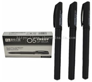 ZR2065-RM1.00/UNIT GP-853A#0.5MM BLACK PEN(12UNIT/PACK)