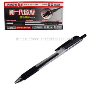 ZR2071-RM0.80/UNIT TG31220# 0.5MM BLACK PEN(12UNIT/PACK)