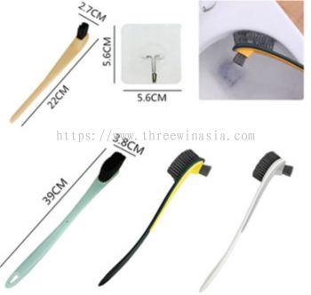 KR9767-RM6.70/UNIT 39CM 2 IN 1 DOUBLE-SIDE BRISTLE TOILET BRUSH(6UNIT/PACK)
