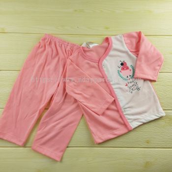 Pink Long-Sleeve Baby Sleepwear Set