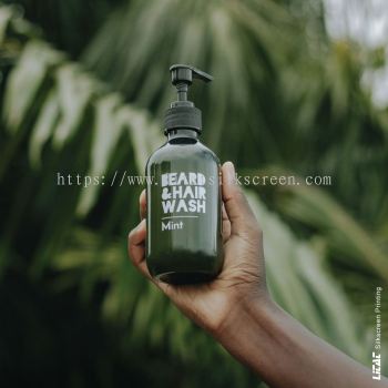 Beard & Hair Wash Bottle Printing