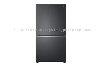 LG Side-by-Side Fridge in Matte Black Finish - 694L