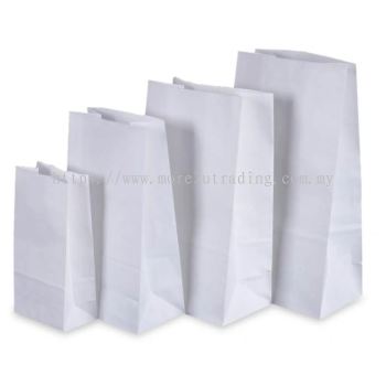 White #4 SOS Kraft Paper Bag / Block Bottom Paper Bag